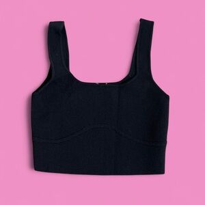 NWOT - Glassons Black Tank Crop Top